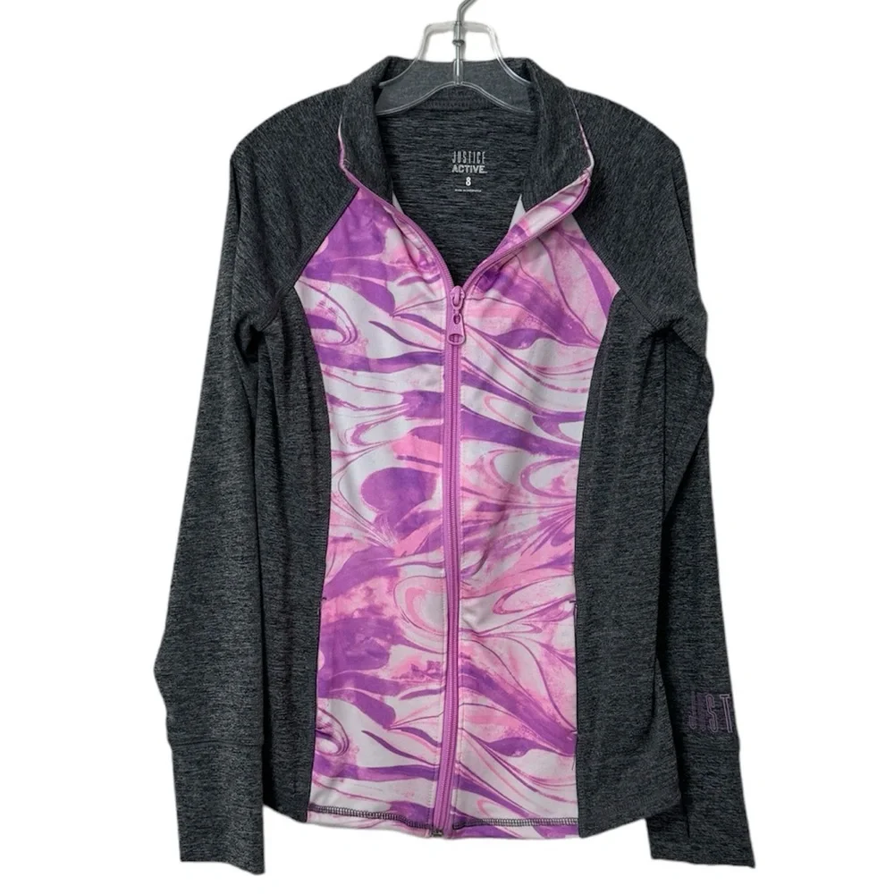 Justice Girls Size 8 Zip Up Top/Jacket
